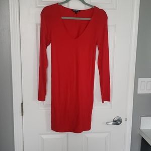 Red Express Size M long sleeve dress